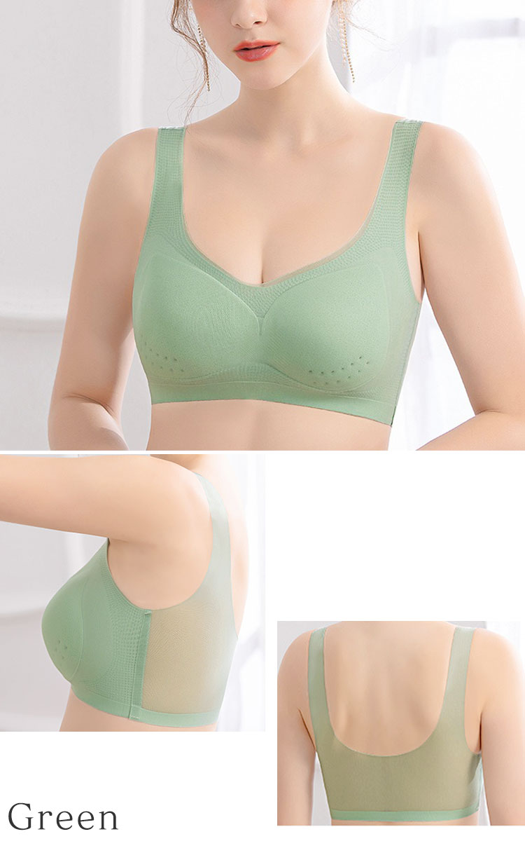 新品未開封PRISTINE ベージュブラジャー Lサイズ プチ胸サイズ ズレない密着ノンワイヤーブラジャー（プティシュ