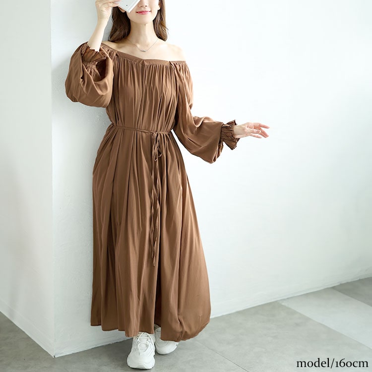 新品　２wayチュニックワンピース　オフショル ワンピース オレンジ 6202860_c24_a001_ps.jpg