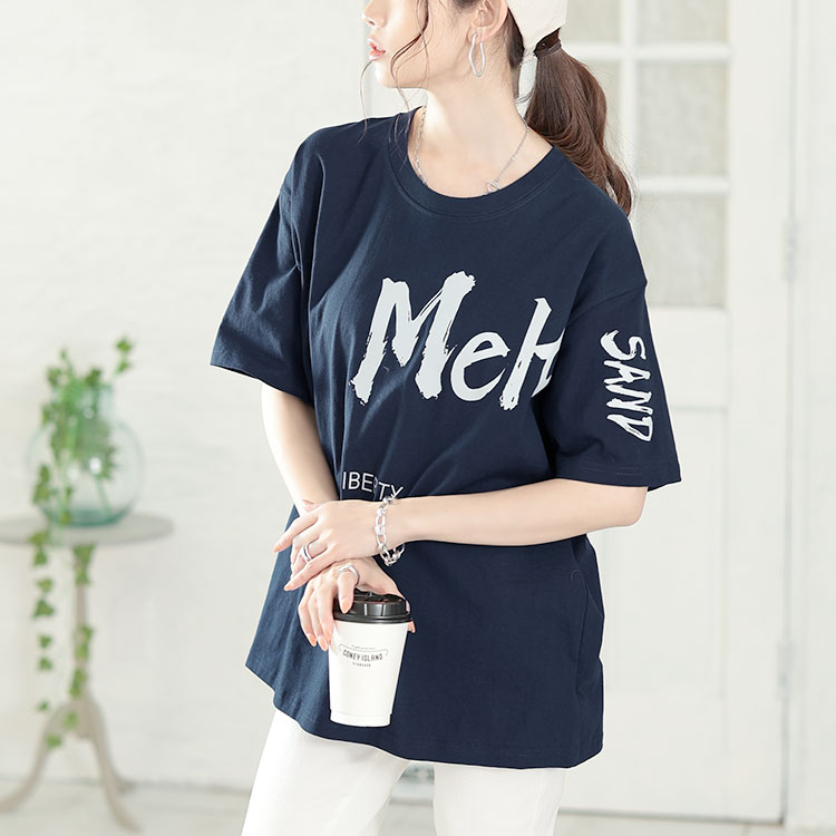 Tシャツ レディース トップス 半袖 ラウンドネック 丸首 ロゴ 英字 ラインストーン カジュアル おしゃれ 春 夏 韓国 to28792 楽天市場】ロゴ プリント 半袖 Tシャツ レディース トップス