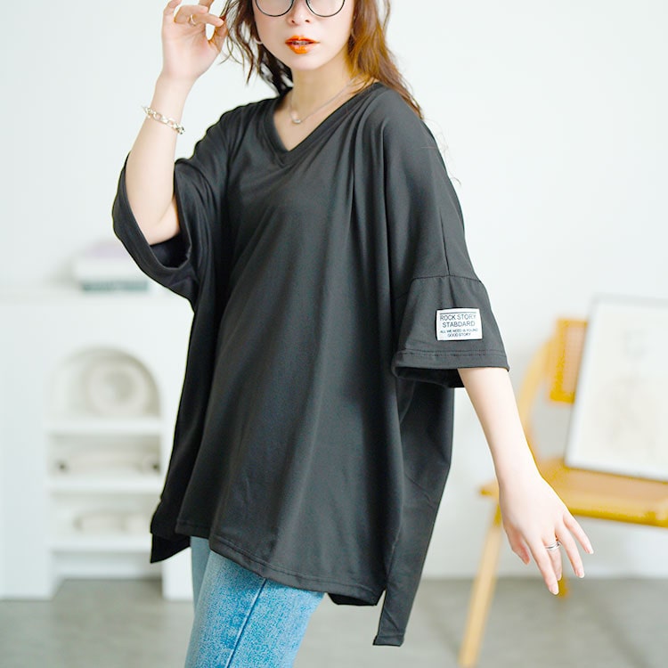 セール(SALE)開催中！ファッション通販 GOLDJAPAN ドロップ Tシャツ トップス レディース 大きいサイズ トップス