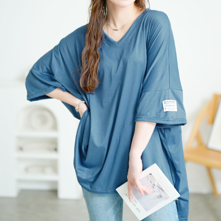 GOLDJAPAN 大きいサイズ レディース トップス Tシャツ ドロップ
