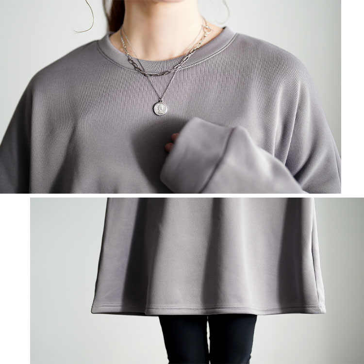 裏起毛フレアチュニック