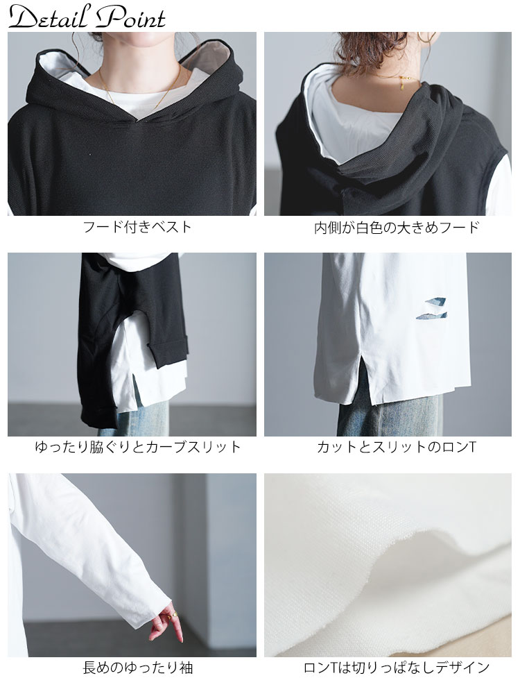 ダメージロンT＆フーディーベスト2点セット