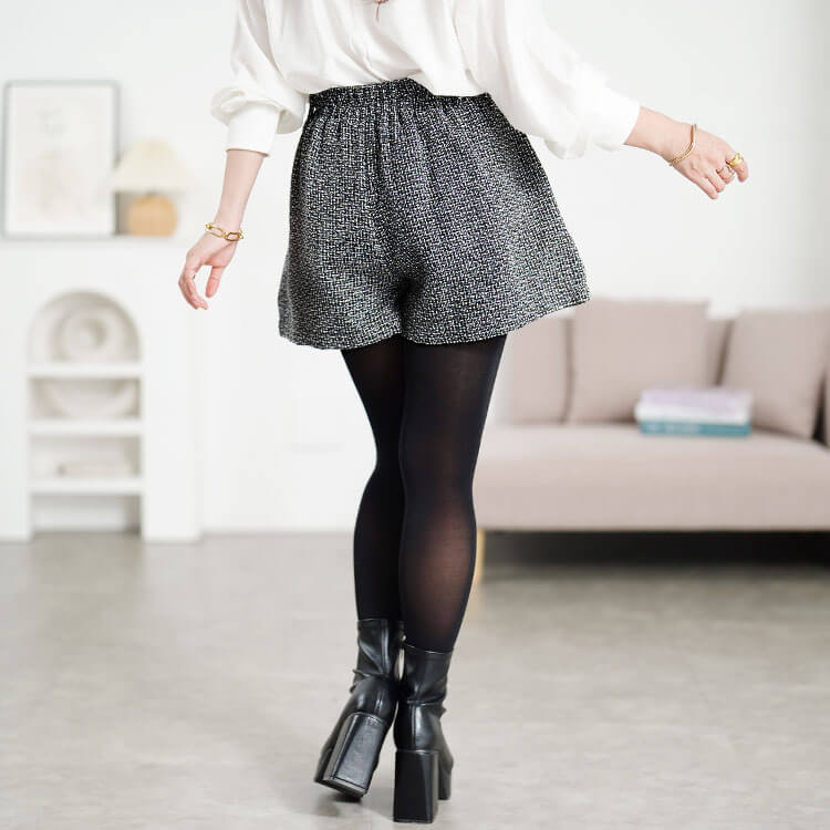 ツイードフレアショートパンツ