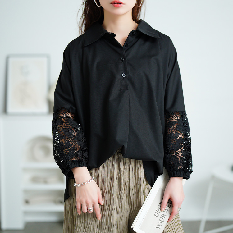 大特価人気ブランドANAIY花柄ドット長袖ブラウス サイズ38春夏秋冬対応 MISCH MASCH ブラウス シャツ 2023秋冬新作プリント花柄ボウタイ