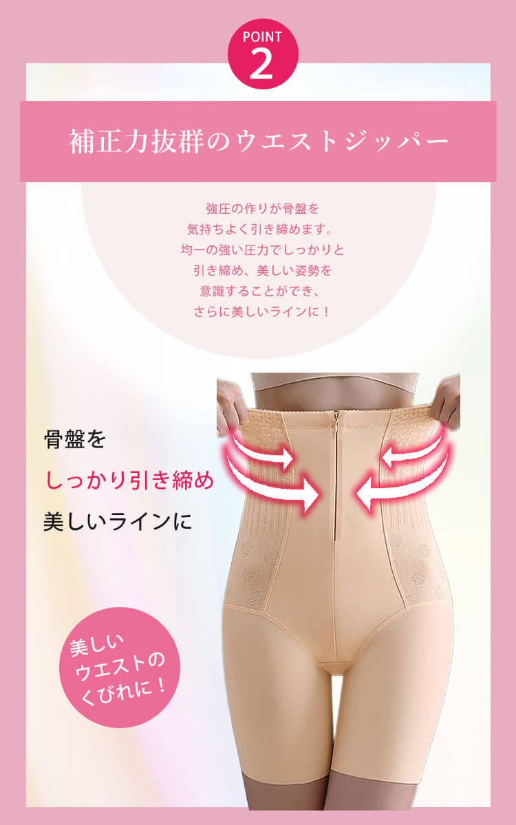 ファスナー付き着圧ガードルショーツ