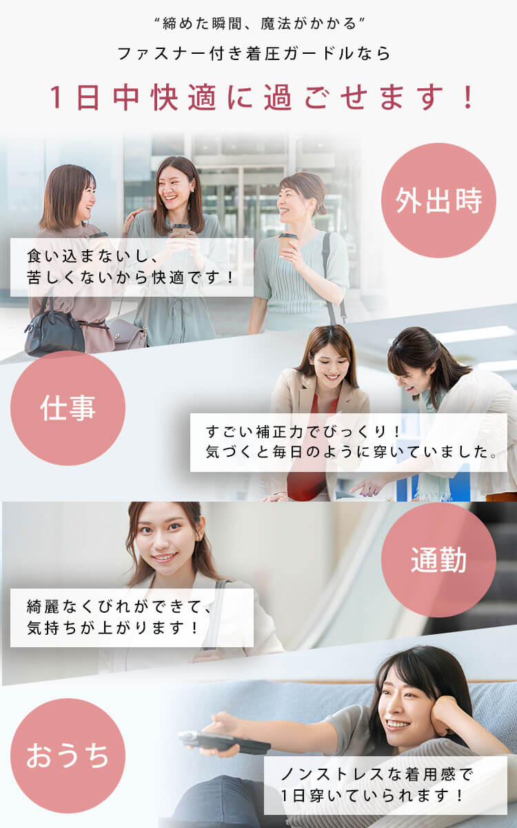 ファスナー付き着圧ガードルショーツ