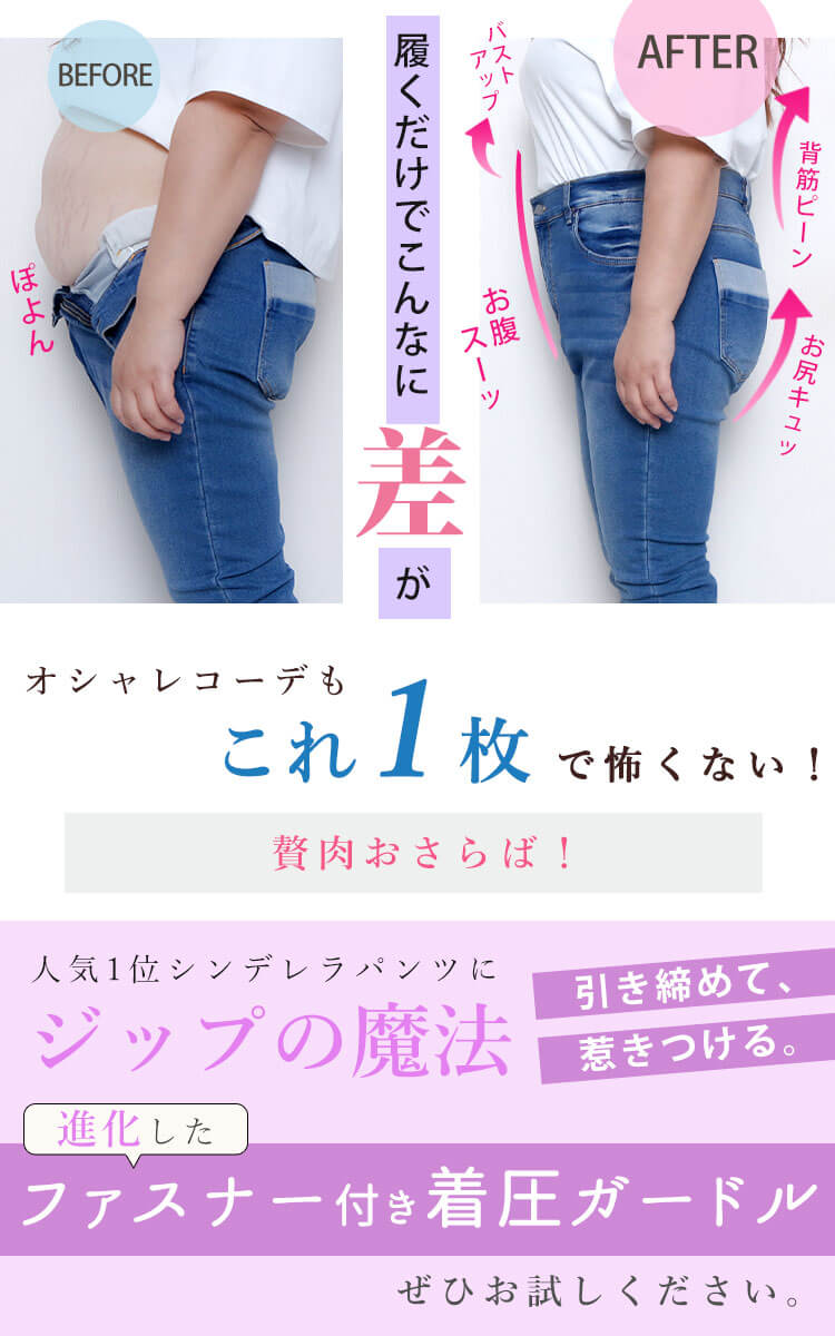 ファスナー付き着圧ガードルショーツ