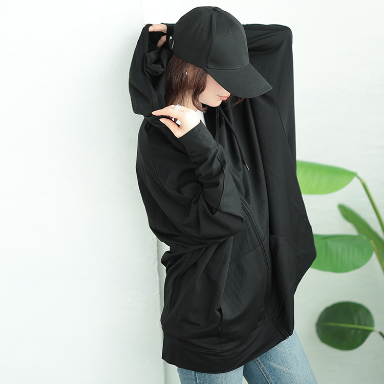 UVカット＆接触冷感ストレッチ鹿の子ドルマンZIPパーカー