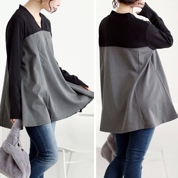 ビスチェドッキングVネックチュニック