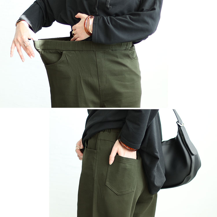 ストレッチツイルワイドパンツ