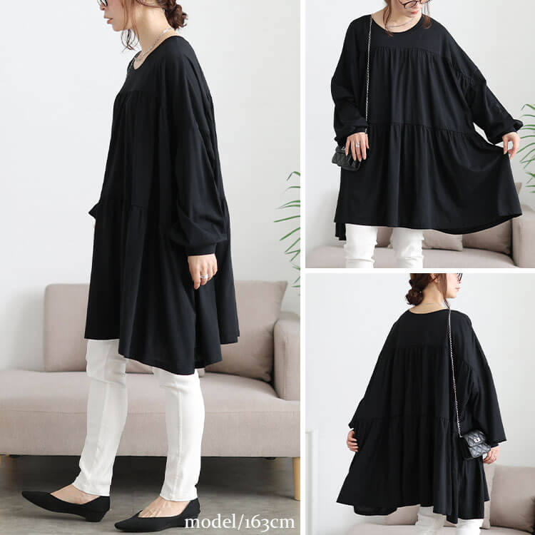 ティアードビッグチュニックTシャツ