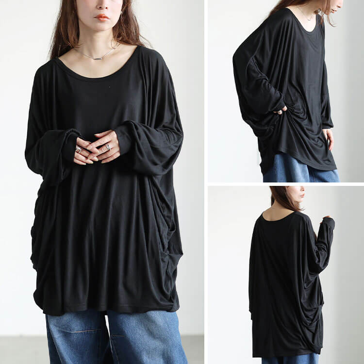 サイドタックドルマンチュニック