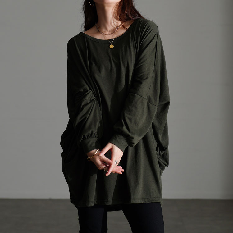 サイドタックドルマンチュニック