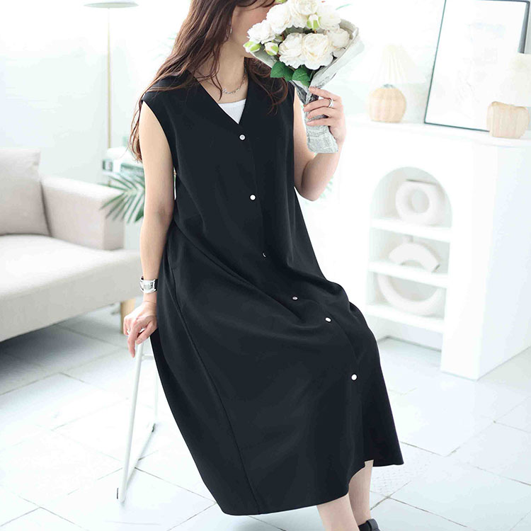 新品！MARIKO KOHGA ノースリーブワンピース 38サイズ　ジャンスカ 高身長 麻レーヨン裾はしごレース使いノースリーブワンピース