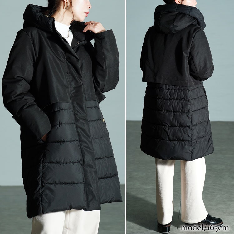 撥水＆防風ファイバーダウンコート