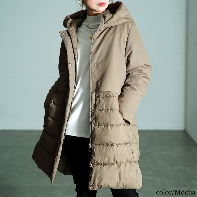 撥水＆防風ファイバーダウンコート