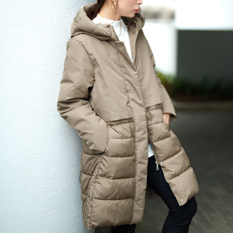 撥水＆防風ファイバーダウンコート