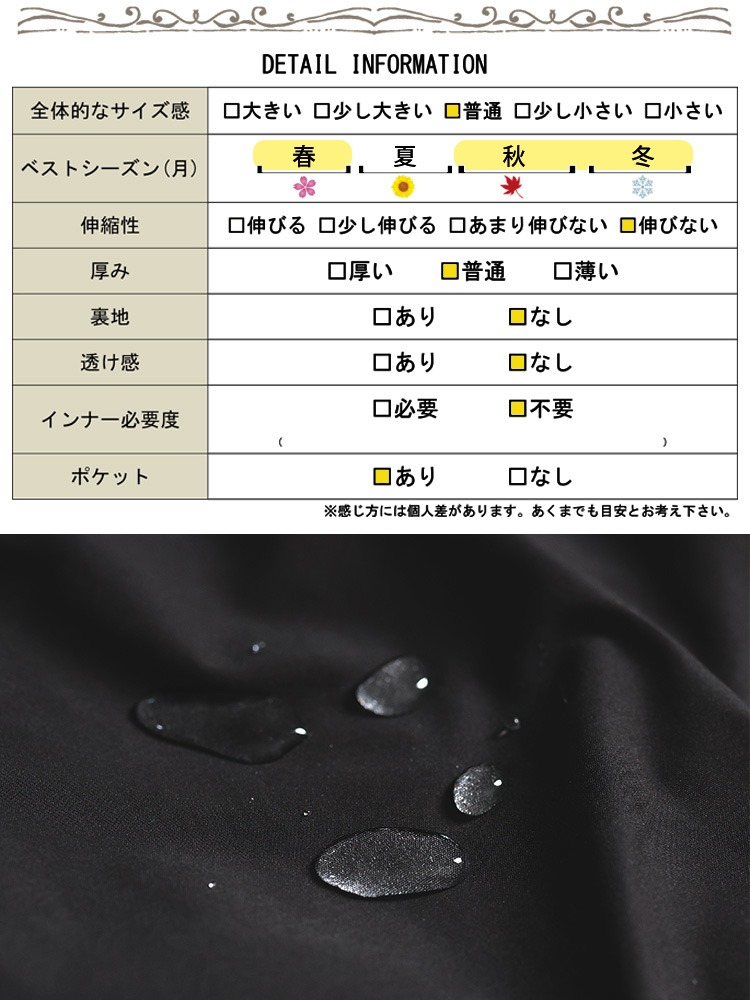 撥水ドロストバックヨークマウンテンパーカー