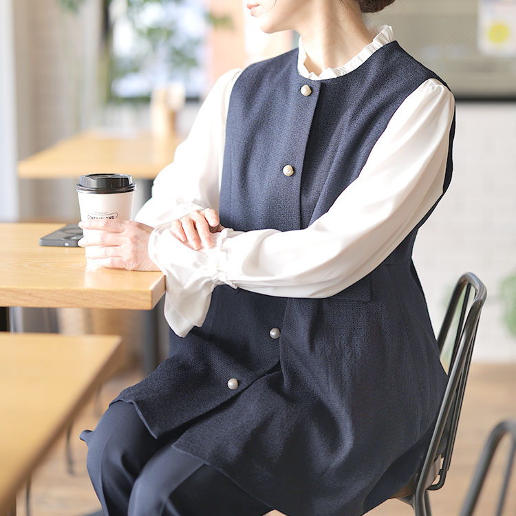 東洋gold ウールベストとパンツセット GOLDJAPAN（ゴールドジャパン） 大きいサイズ レディース スーツ