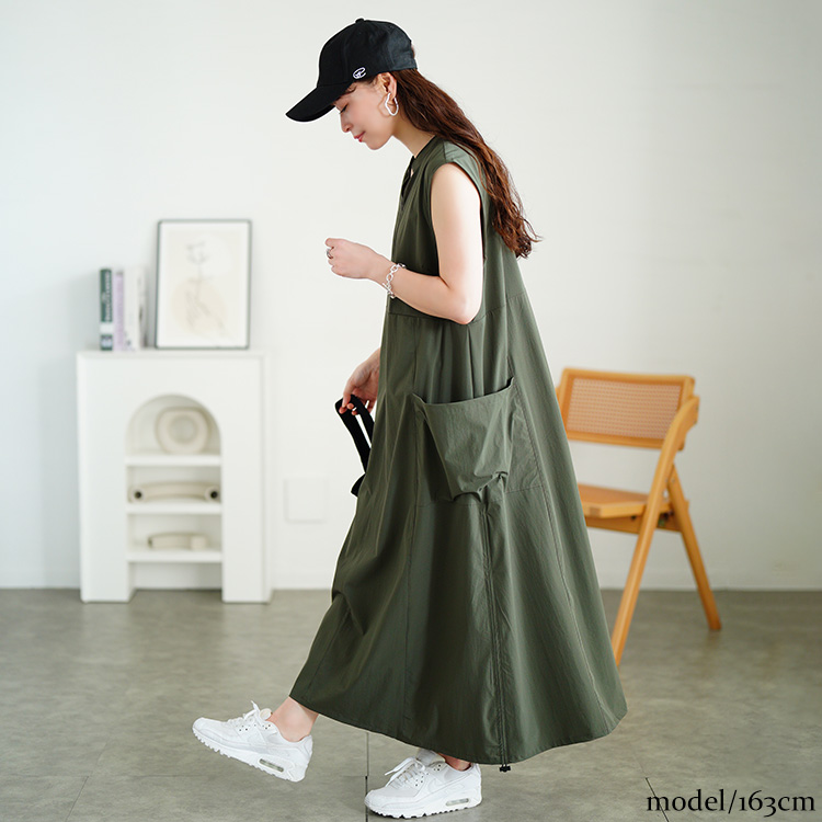 GOLDJAPAN 大きいサイズ レディース ワンピース ノースリーブ