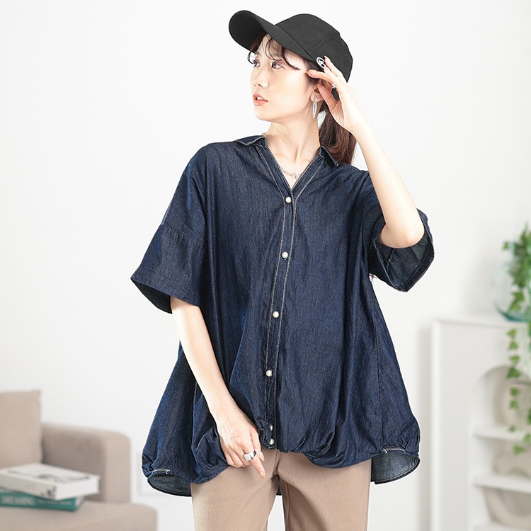 【日本製】 トップス レディース 大きいサイズ GOLDJAPAN シャツ 5 ブラウス 服&ファッション小物