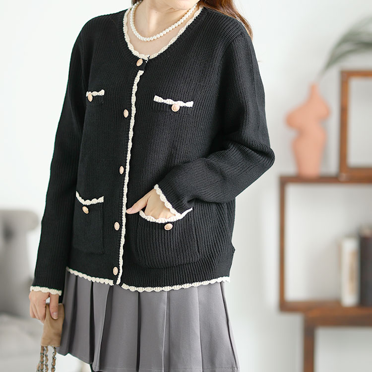 【IENA】美品 スパンコールカーディガン 24SS ネイビー 半袖 IENA - 【IENA】美品 スパンコールカーディガン 24SS ネイビー