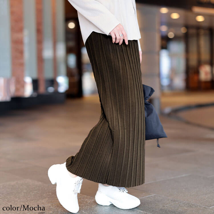 プリーツプリーズ ロングスカート スリット サイズ3 大きいサイズ GOLDJAPAN 大きいサイズ レディース スカート ボトムス ロング ナロー