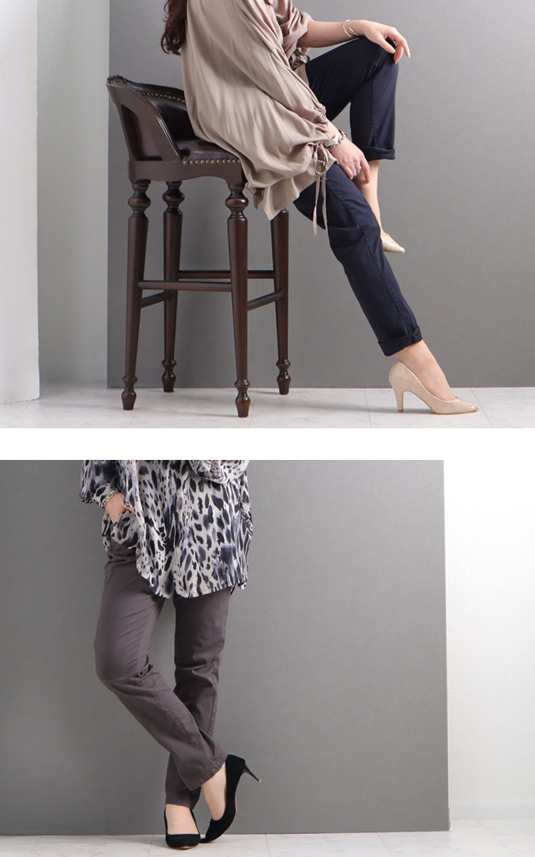 ウエストゴムストレッチパンツ