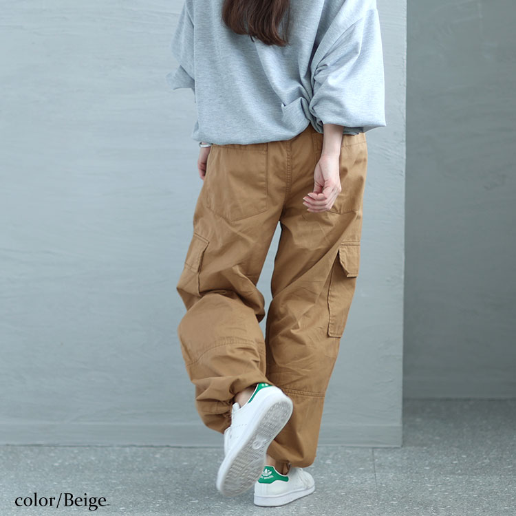 GOLDJAPAN 大きいサイズ レディース パンツ ロング カーゴ 裾