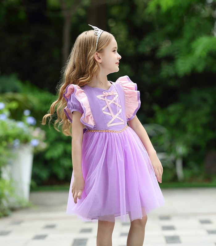 ★残り１点★ラプンツェル風ドレス・120cm・ハロウィン・女の子・子ども