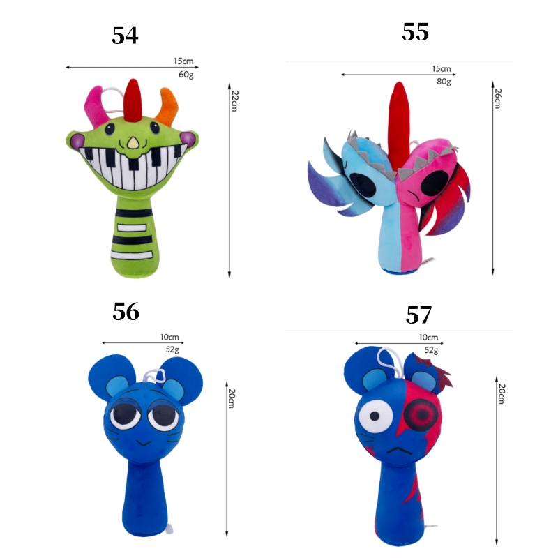 カラー選べる3点セット】スプランキー ぬいぐるみ Sprunki ドール 人形