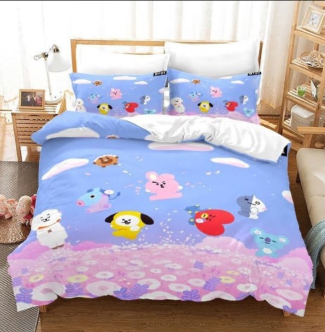 BTS 防弾少年団 BT21 布団カバー 3点セット 寝具カバーセット 枕