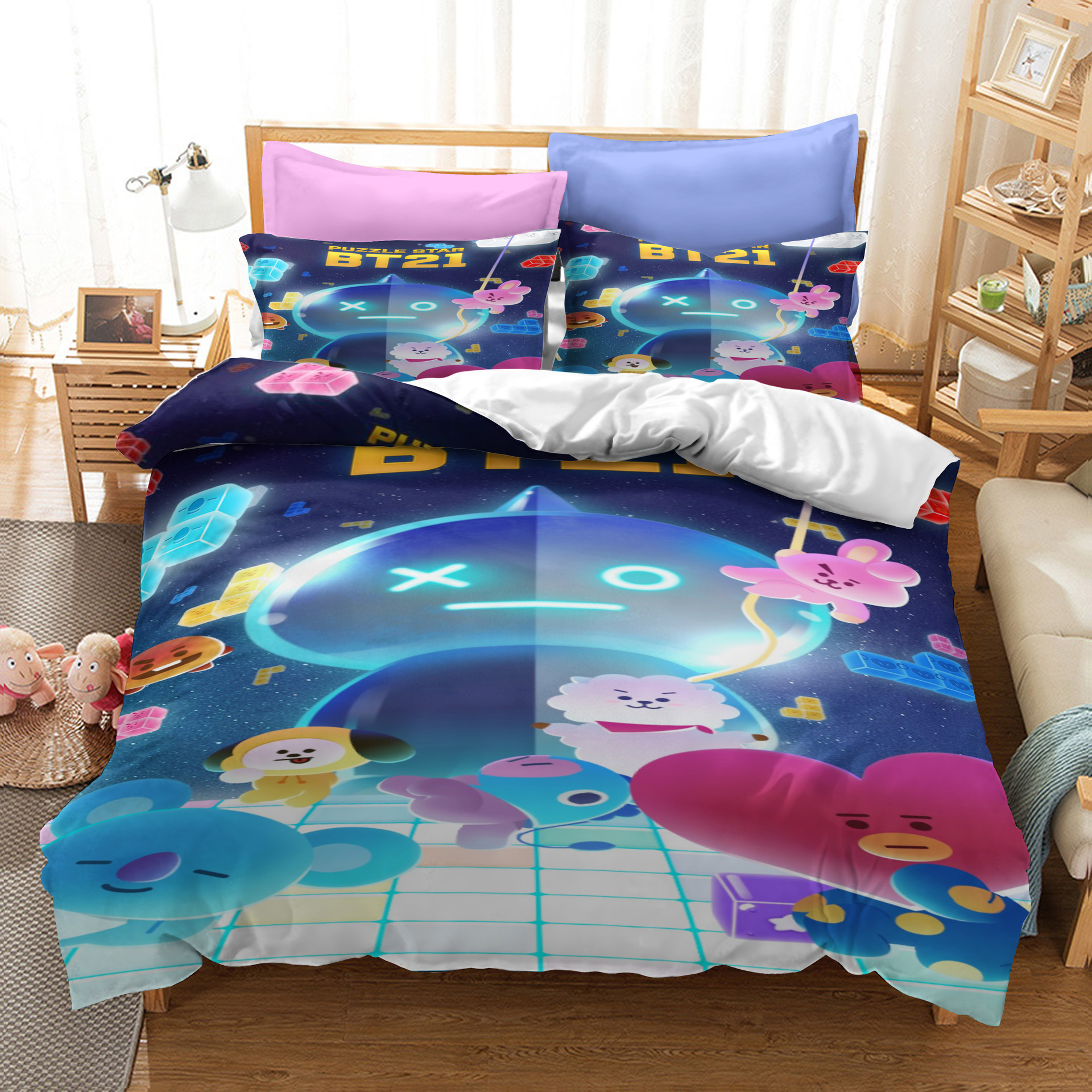 BTS 防弾少年団 BT21 布団カバー 3点セット 寝具カバーセット 枕