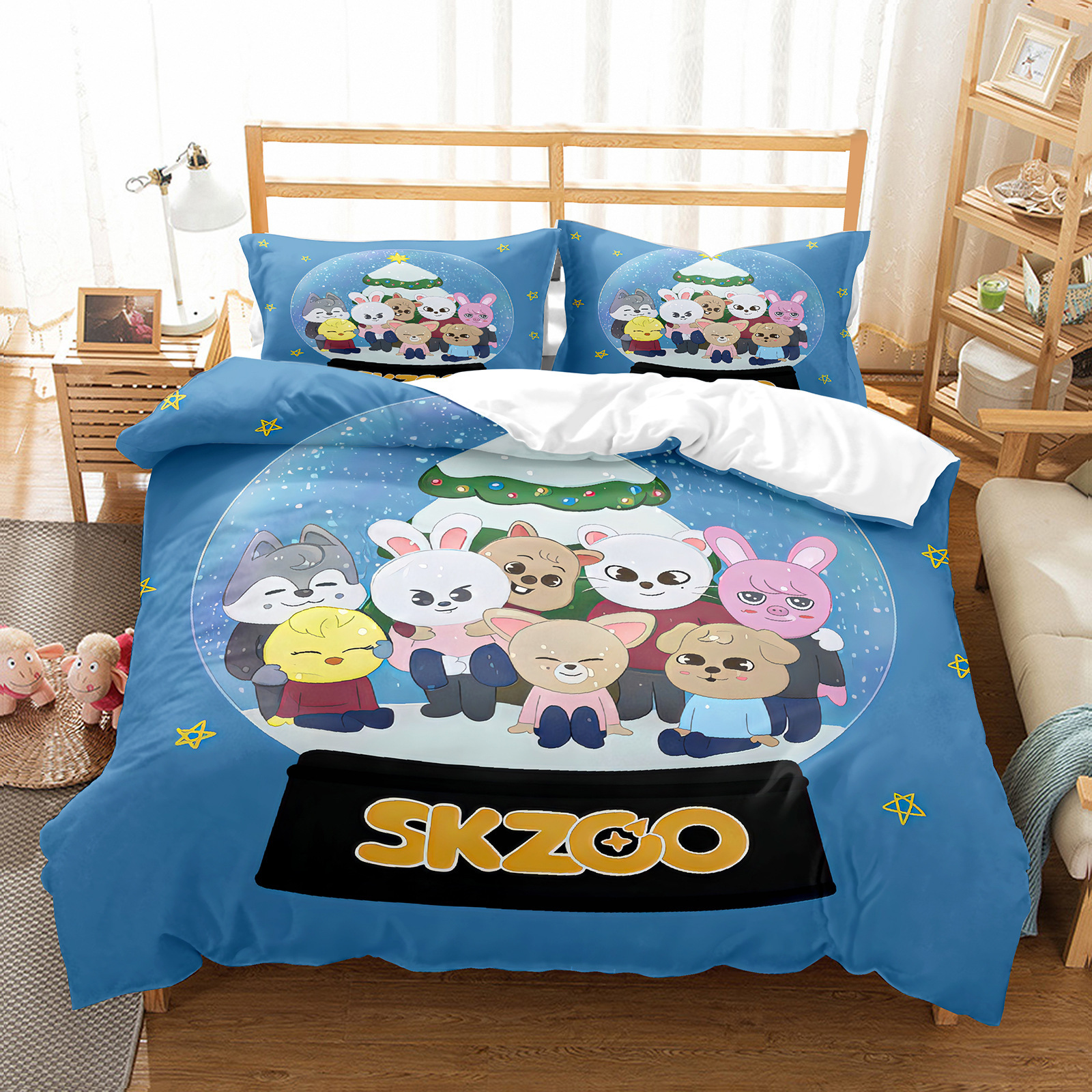  特価ブログのポータルサイト BTS 防弾少年団 BT21 布団カバー 3点セット 寝具カバーセット 枕 シーツ・カバー