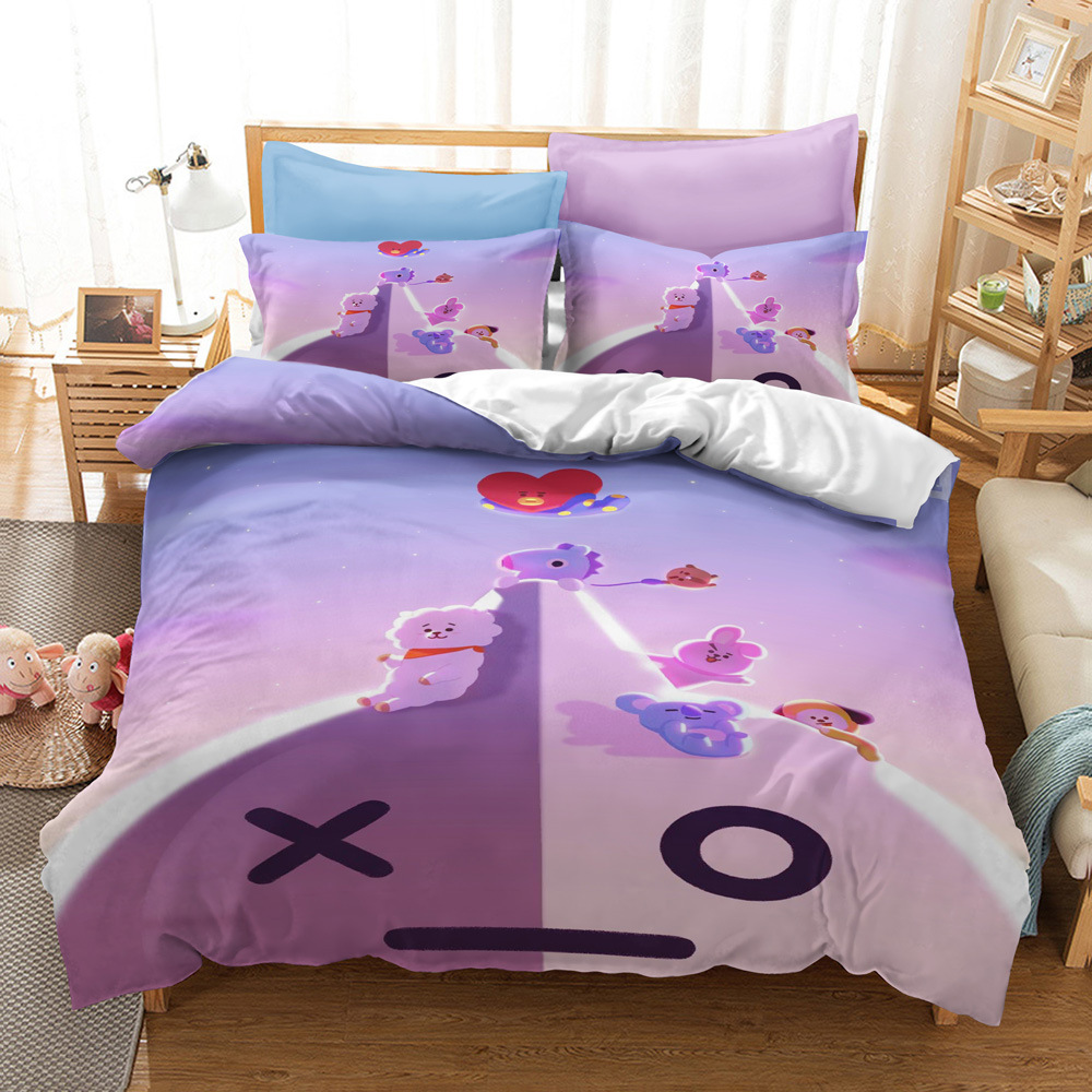BTS 防弾少年団 BT21 布団カバー 3点セット 寝具カバーセット 枕