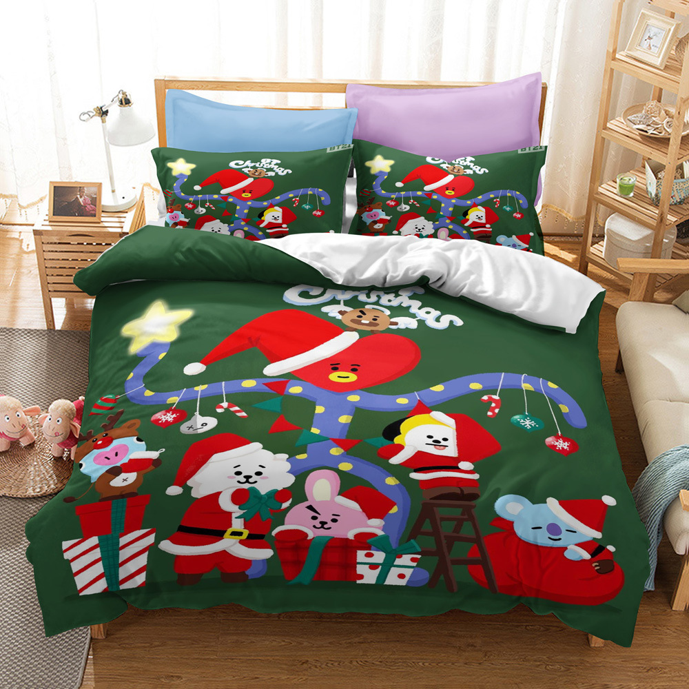BTS 防弾少年団 BT21 布団カバー 3点セット 寝具カバーセット 枕