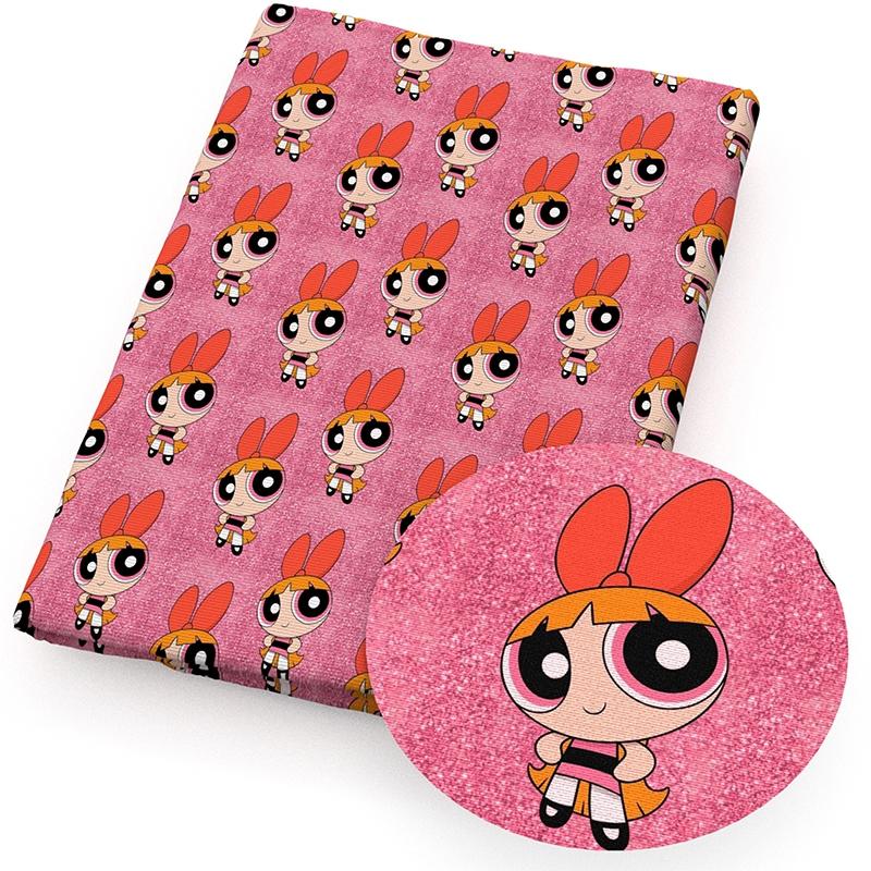 パワーパフガールズ 布 生地 ハギレ 布地 パッチワーク かわいい