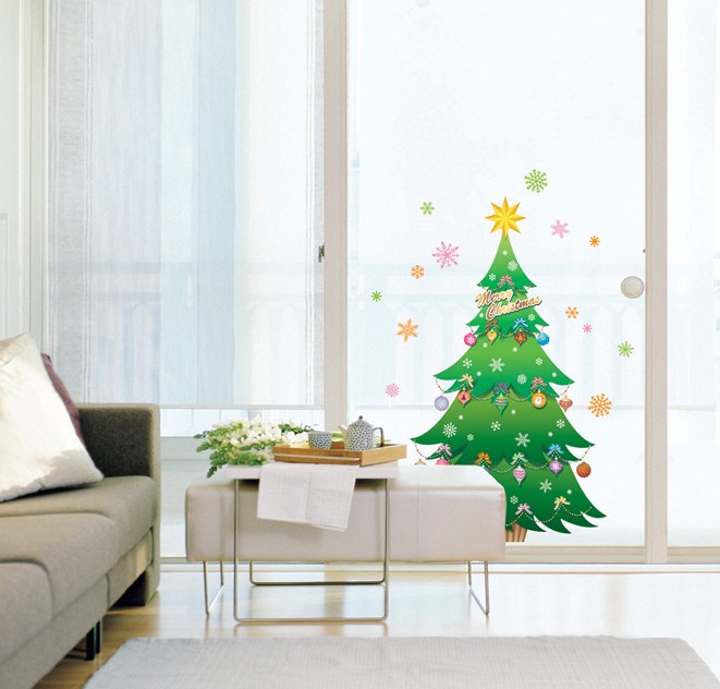 クリスマス ウォールステッカー クリスマスツリー シール 北欧 通販