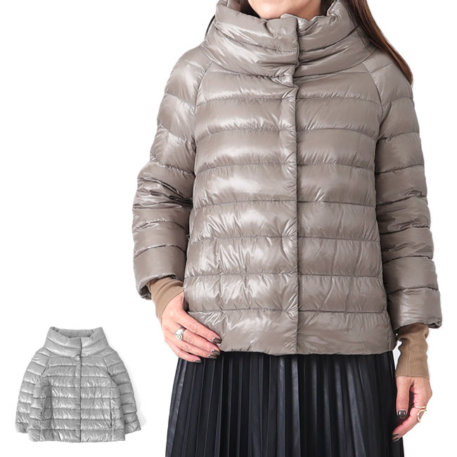 Yasu Herno キルティングライトダウンジャケット HERNO ヘルノ スタンドカラー キルト ライトダウンジャケット