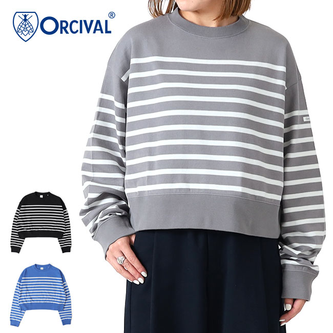 ORCIVAL オーシバル フリースライニング コットンロード クルー