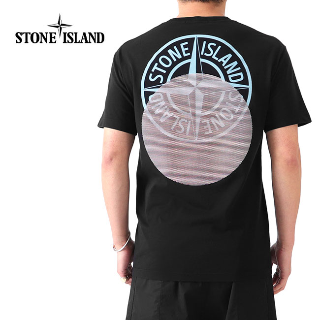 【関税・送料無料】Stone  コンパスロゴTシャツ Stone Island コンパスプリント Tシャツ | ブラック | FARFETCH JP