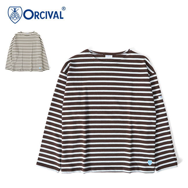 ORCIVAL オーシバル ラッセルボーダー ボートネック オーバーサイズ カットソー 6101C ロンT 長袖Tシャツ レディース Amazon | ORCIVAL オーシバル ラッセルボーダー ボートネック
