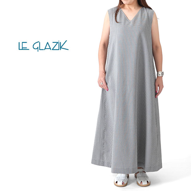 LE GLAZIK ルグラジック ラミー ノースリーブ シャツワンピース SALE] LE GLAZIK ルグラジック ラミー ノースリーブ シャツ