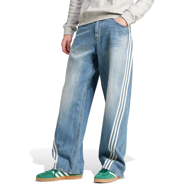 【Adidas】ルーズフィット ヒョウ柄 ジーンズ adidas Originals アディダス デニムパンツ ADILENIUM SEASON 3