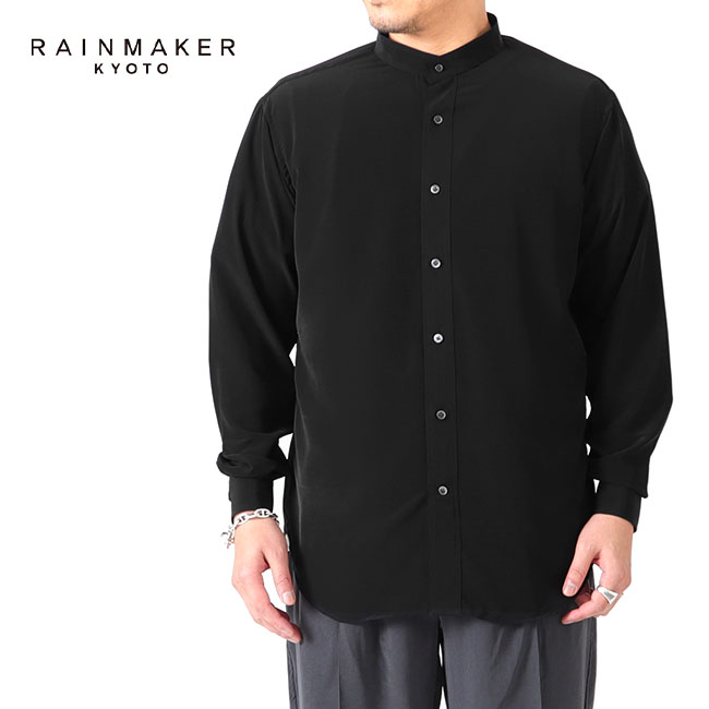 RAINMAKER レインメーカー ショールカラーシャツ RM231-040 黒 長袖