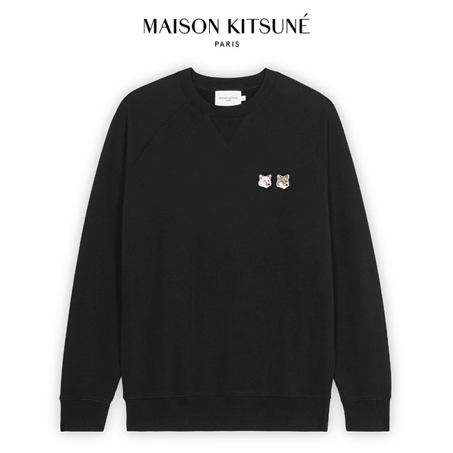 Maison Kitsune メゾンキツネ トリコ フォックスロゴ クルーネック