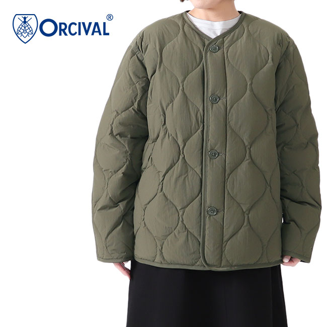 TIME SALE] ORCIVAL オーシバル キルト ノーカラーコート OR-A0080 NYR 