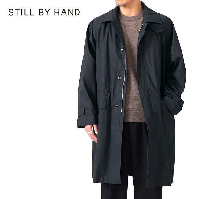 スティルバイハンド モッズコート ネイビー 50 STILL BY HAND スティルバイハンド 塩縮ナイロン モッズコート