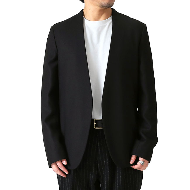 メゾンマルジェラ　ノーカラージャケット サイズ46 Maison Margiela メゾンマルジェラ バージンウール ノーカラー
